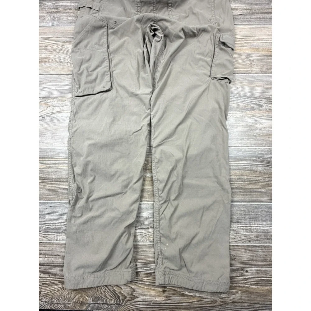 Duluth Trading Bib Overalls Women's XS Beige Nylon Workwear Gardening DEFECT!!